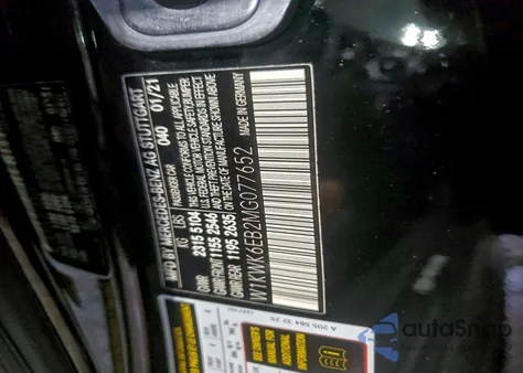 2021 Mercedes-Benz C 43 Amg z USA, uszkodzony, nr VIN W1KWK6EB2MG077652